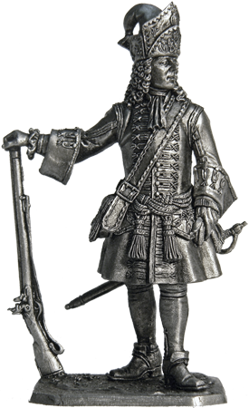 Обер-офицер гренад. полков арм. пехоты, 1710-е гг. Россия